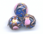 Vintage Periwinkle Blue 14mm Fiorato Beads